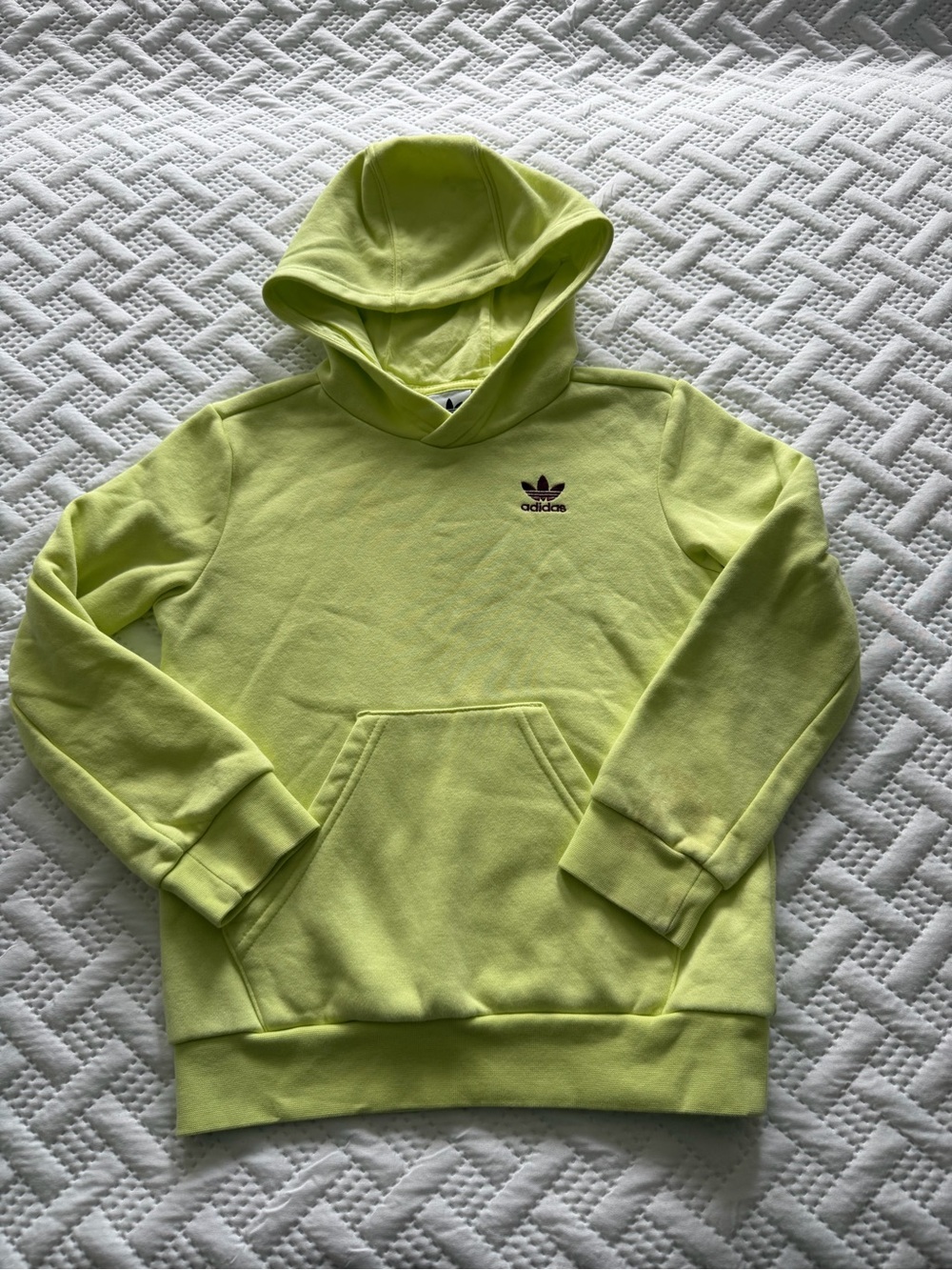 Adidas Neon Green Hoodie Youth XS